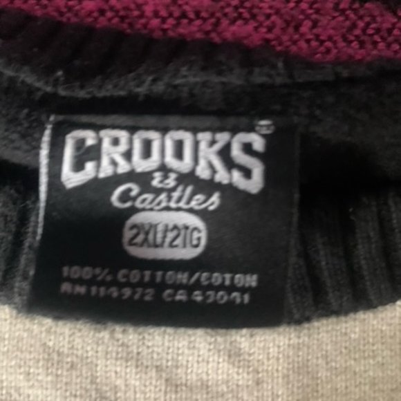 Men's Crooks & Castles sweater. - Picture 5 of 6